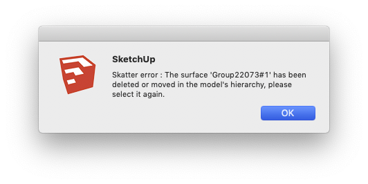 Error Message - SketchUp 