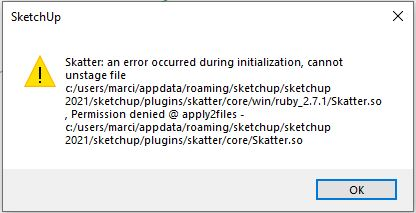 Error Message - SketchUp 